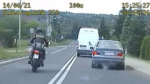 Rajd motocyklisty przerwała policja