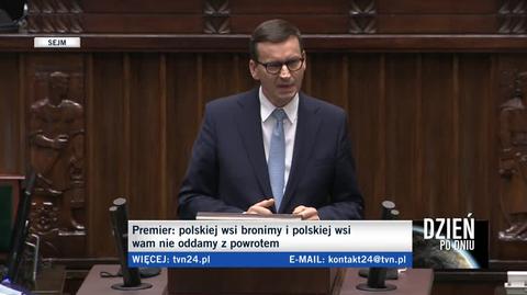 Morawiecki: nie ma ważniejszej sprawy dla nas niż polskie rolnictwo