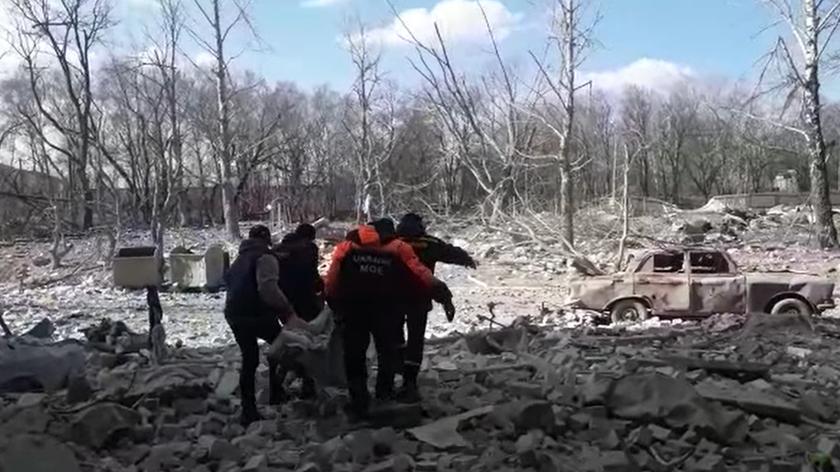 Czernihów po rosyjskim ostrzale (nagranie z 17 marca)