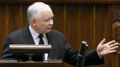 Całe wystąpienie Jarosława Kaczyńskiego w debacie nad expose