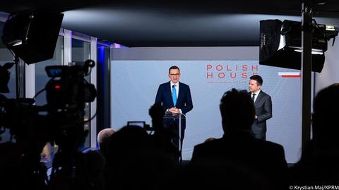 Morawiecki w Domu Polskim w Davos: atak agresora poprzedza uśpienie