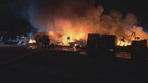 Wielki pożar w Gnieźnie. Setka strażaków w akcji