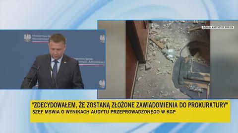 Czesław Mroczek o protokole ws. wybuchu granatnika w KGP