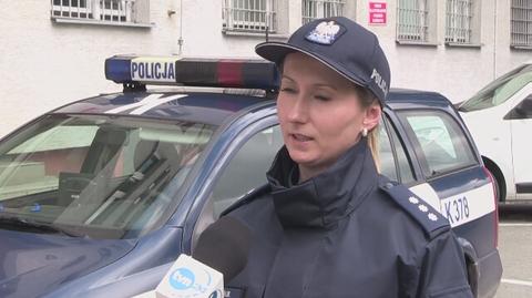 Policjantka mówi o przebiegu wypadku (wideo archiwalne)