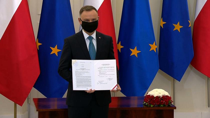 Prezydent Duda po ratyfikacji decyzji o zwiększeniu zasobów własnych w budżecie UE