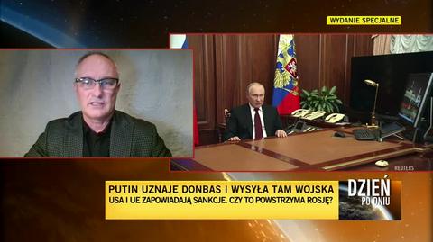 Płk Matysiak: następnym ruchem prezydenta Putina będzie wprowadzenie "sił pokojowych"