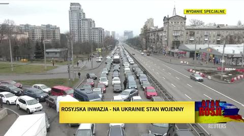 Nasz reporter relacjonuje, jak mieszkańcy Kijowa próbują opuścić miasto