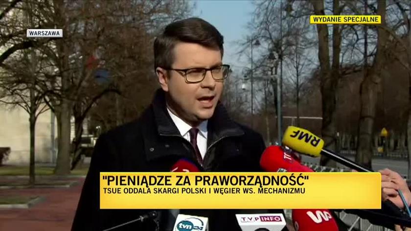 TSUE oddalił skargi Polski i Węgier. Rzecznik rządu Piotr Mueller: niebezpieczna tendencja do rozszerzania przepisów