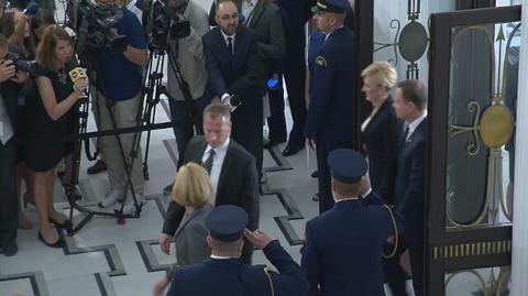 Andrzej Duda z żoną przybyli do Sejmu