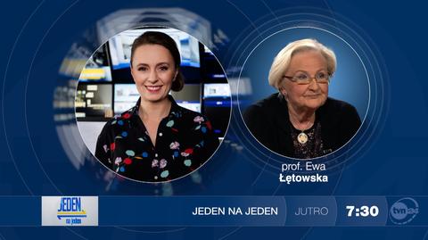 Profesor Ewa Łętowska będzie jutro gościem Agaty Adamek w "Jeden na jeden"