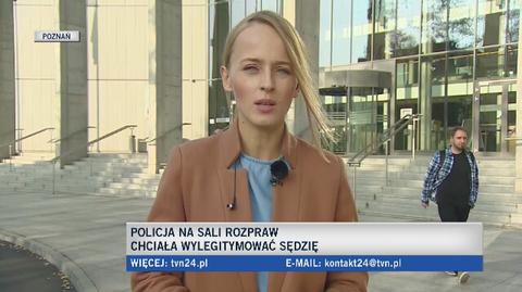 Poznań. Policjanci chcieli wylegitymować sędzię prowadząca rozprawę