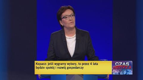 Drugie pytanie w "Rozmowie o Polskę". Odpowiedź Ewy Kopacz