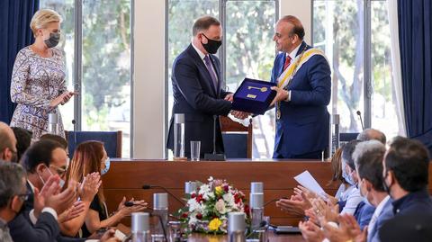 Prezydent Duda w Pafos otrzymał złoty klucz do miasta