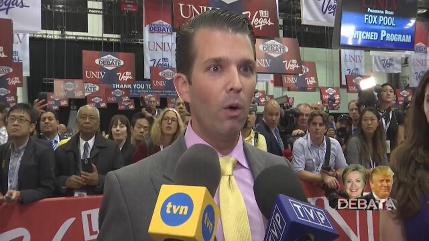 Trump Junior angażował się w kampanię ojca (na nagraniu rozmowa z reporterem "Faktów" TVN)