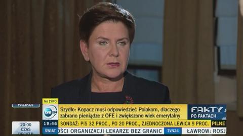 Szydło: w tej chwili nie ma projektu konstytucji PiS