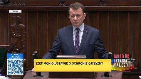 Błaszczak: żeby wojsko polskie było silne, musi być liczne (11.03.2022)