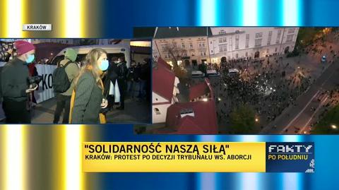 Protest "Solidarność naszą siłą" w Krakowie