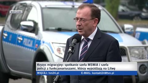 Minister Mariusz Kamiński o policjantach wyjeżdżających na Litwę