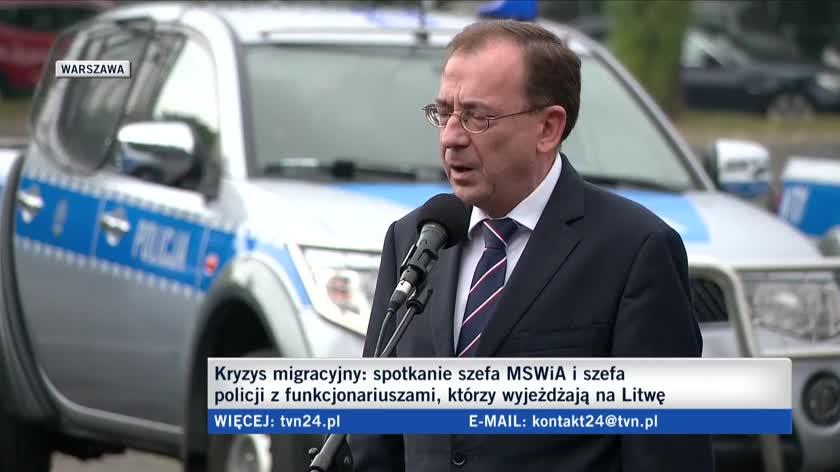 Minister Mariusz Kamiński o policjantach wyjeżdżających na Litwę