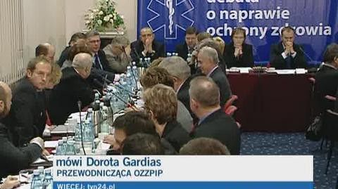 Dorota Gardias - przewodnicząca związku zawodowego pielęgniarek i położnych żałuje, że nowy rząd musi borykać się z tym problemem od początku swojej kadencji. Zapewniła jednak, że jest gotowa do współpracy.