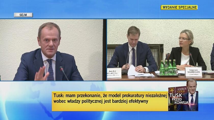 Tusk: stosując logikę komisji w sprawie GetBacku, Morawieccy powinni zostać przesłuchani, skazani i spaleni na stosie