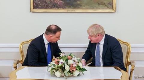 Boris Johnson spotkał się z prezydentem Andrzejem Dudą [luty 2022]