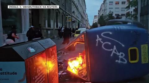 Piątkowe protesty w Lyonie we Francji 