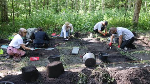 Puszcza Augustowska. Archeolodzy badają największe cmentarzyska Jaćwingów, które dotąd odkryto w historii (materiał z 16.09.2022)
