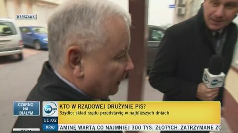 Jarosław Kaczyński i Beata Szydło w siedzibie PiS