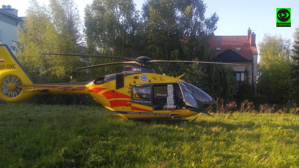 Na miejscu lądował helikopter LPR