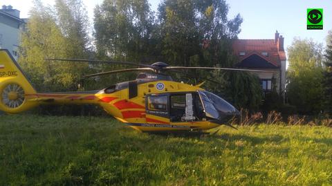 Na miejscu lądował helikopter LPR