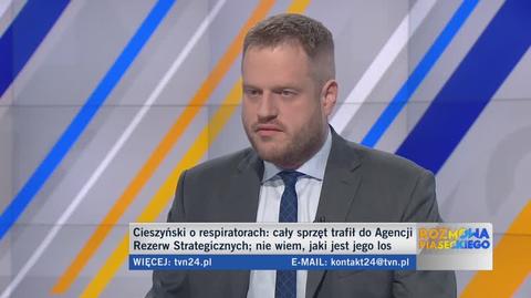 Cieszyński o sprawie respiratorów: w mojej ocenie nie ma powodów, żeby przepraszać