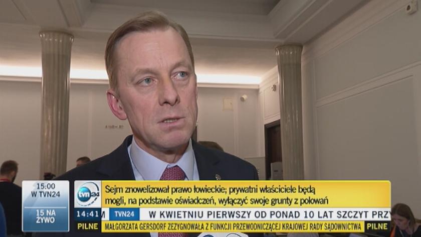 Paweł Suski (PO) komentuje nowelizację Prawa łowieckiego
