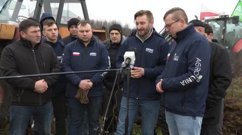 O zbożach technicznych wspominali rolnicy z Agrounii podczas protestu w Grajewie