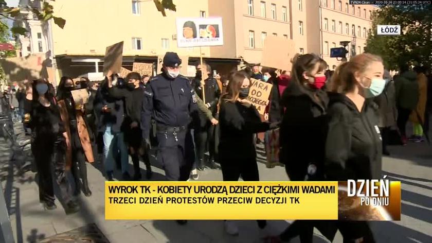 Protest w Łodzi