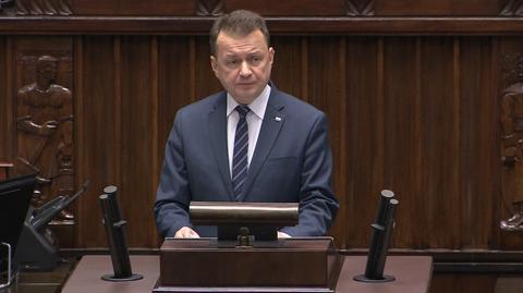 Wymiana zdań pomiędzy Mariuszem Błaszczakiem a marszałkiem Sejmu Szymonem Hołownią