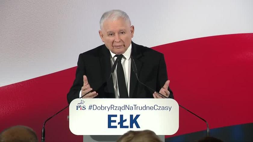 Jarosław Kaczyński opowiadał w Ełku o zabójstwie w Warszawie