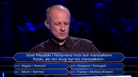 Marszałkiem których państw oprócz Polski był Ferdynand Foch? Pytanie z "Milionerów" za 40 tysięcy złotych