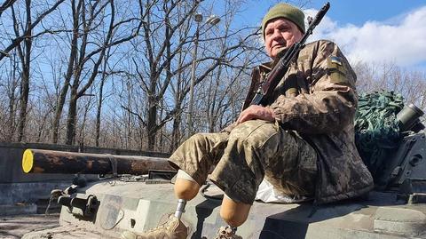 55-letni Ukrainiec bez nóg zdecydował się bronić ojczyzny