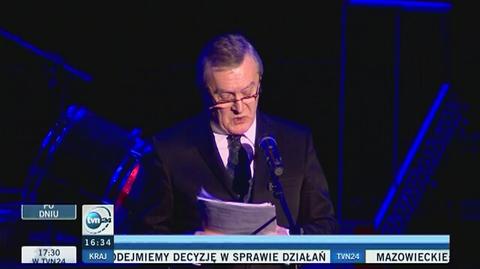 Prof. Piotr Gliński przemawiał podczas gali otwarcia Europejskiej Stolicy Kultury we Wrocławiu