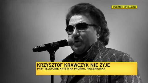 Krystyna Prońko: Krzyszot Krawczyk potrafił zaśpiewać wszystko