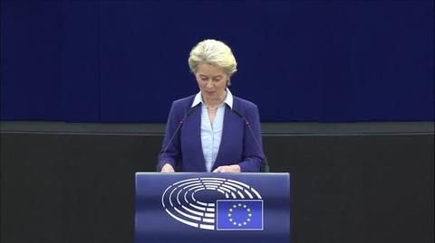 Całe wystąpienie Ursuli von der Leyen w Parlamencie Europejskim