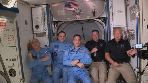 Nagranie z momentu dokowania Dragona do ISS - wideo archiwalne