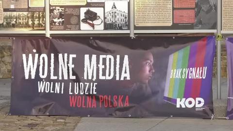 Protest w Kielcach w obronie wolnych mediów