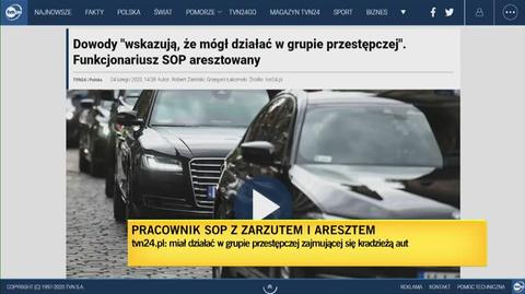 Grzegorz Łakomski o aresztowaniu funkcjonariusza SOP