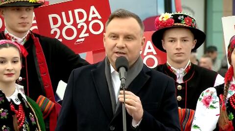 Andrzej Duda na spotkaniu w Łowiczu