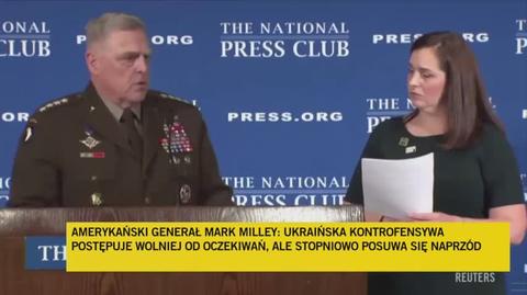 Generał Milley: ukraińska ofensywa przebiega wolniej, niż oczekiwano