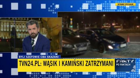 Policja zatrzymała Kamińskiego i Wąsika. Relacja reportera TVN24