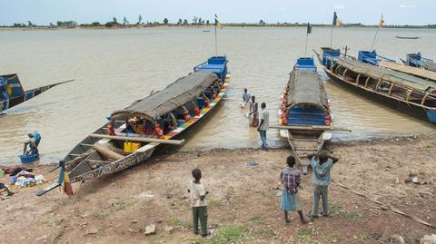 Łodzie na rzece Niger