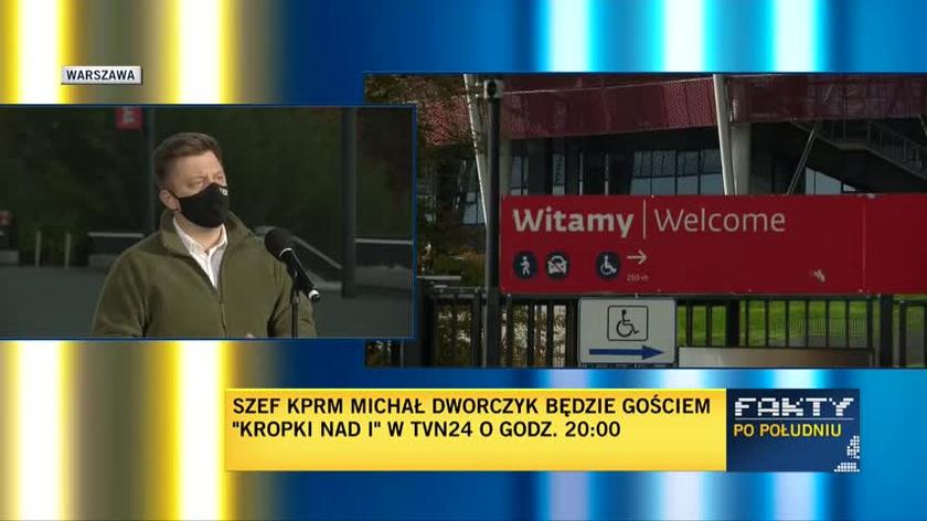 Dworczyk mówił o szpitalu, który powstaje na Stadionie Narodowym w Warszawie